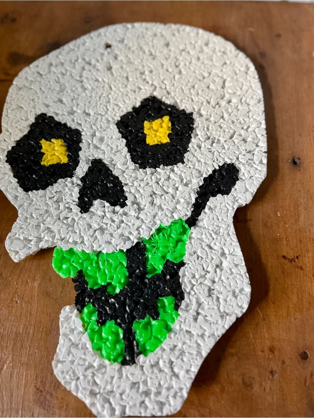 Vintage Plastic Popcorn Halloween Decorations Skeletons